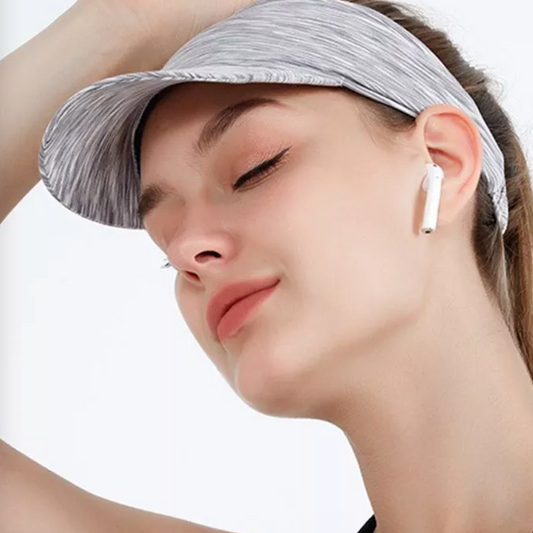 minimalist headband visor grey