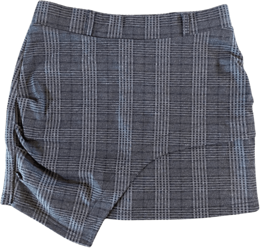 Women’s Golf Skort Skirt in Grey and Black - With Stretchy Under Boy Shorts and Layered Skirt Panel