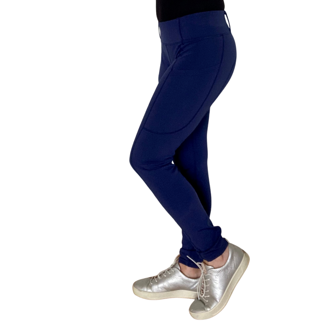 Navy Womens golf pants with pockets
