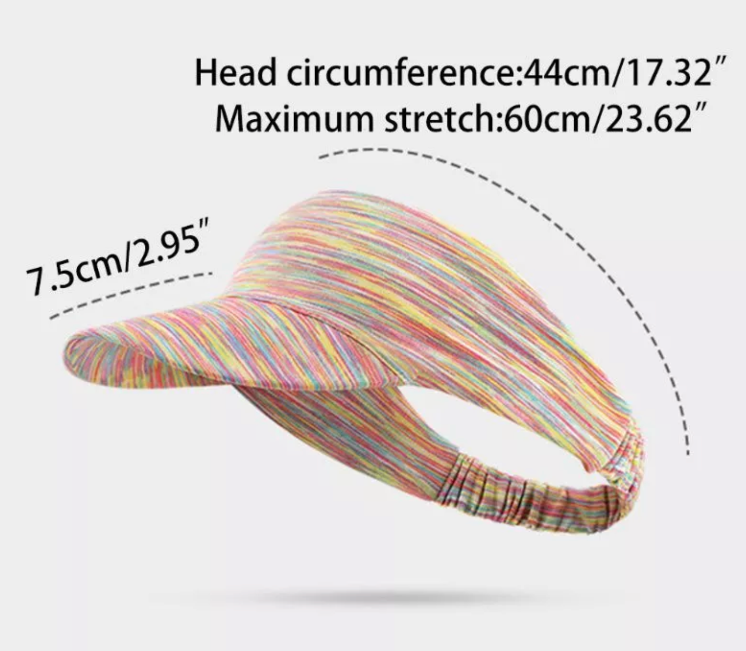 Stretchy minimalist headband visor multi color